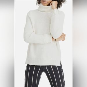 EUC Madewell Womens Antique Cream Long Sleeves Cozy Varick Turtleneck Sweater S